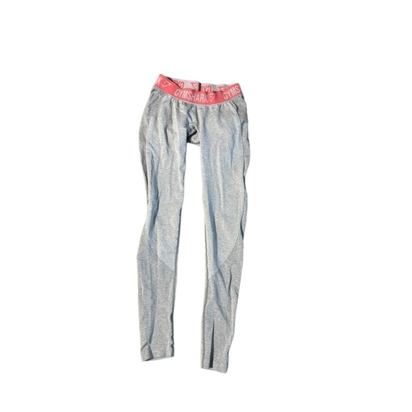 Gymshark XS/S Flex Women’s Leggings Light Gray Pink Supportive Shaping Cross Fit - Picture 3 of 9